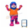Pink & Blue Lion Mascot Costume
