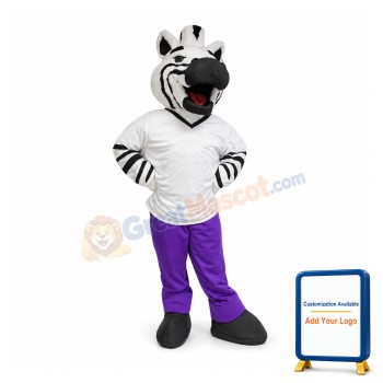 Cute Zebra Mascot Costume