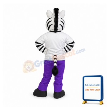Cute Zebra Mascot Costume