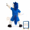 White & Blue Horse Mascot Costume
