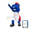 Fierce Lightweight Blue Horse Mascot Costume