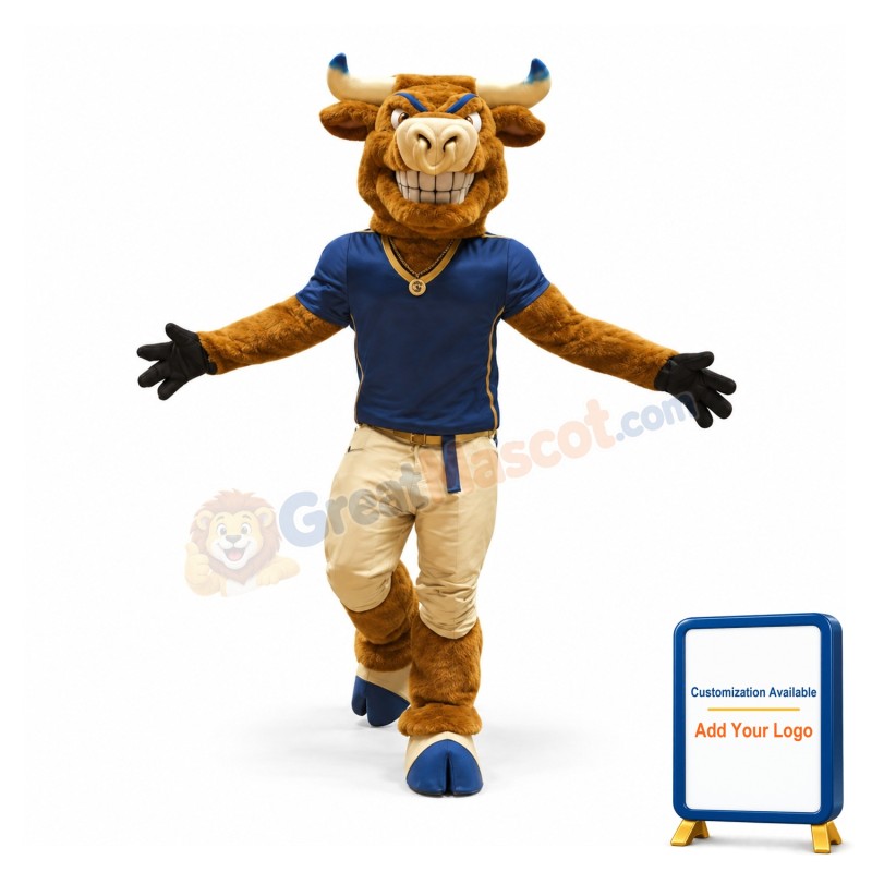 Power Sport Bull Mascot Costume