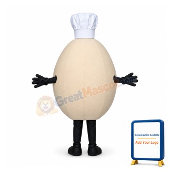 Chef Egg Mascot Costume