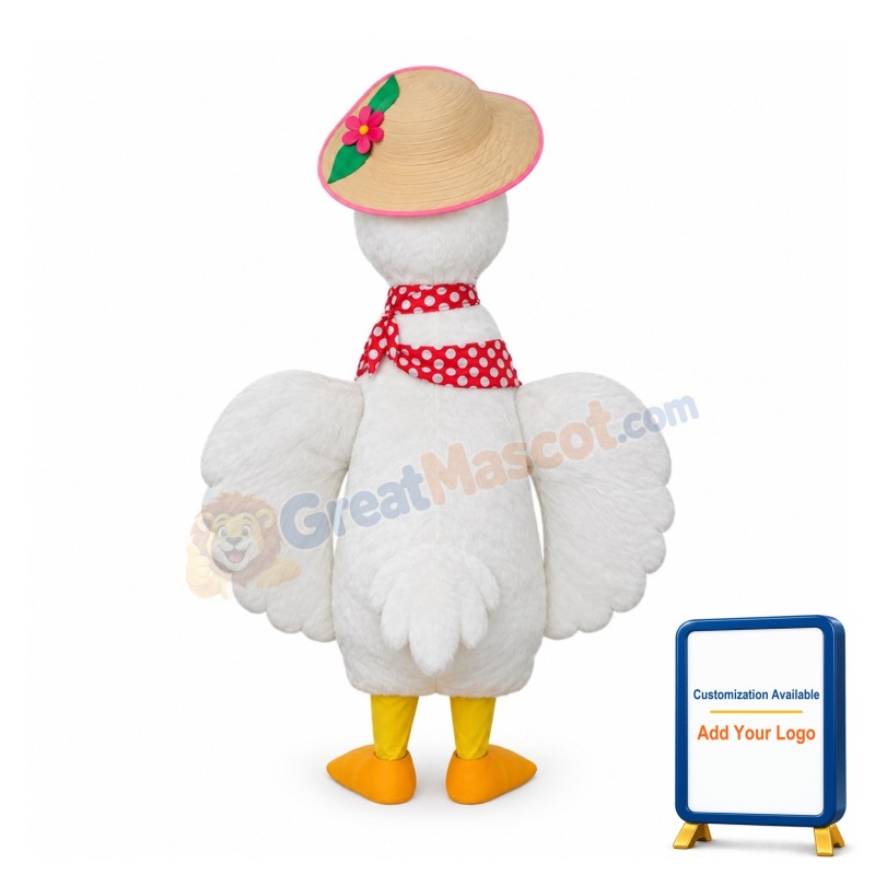Beautiful Swan Mascot costume