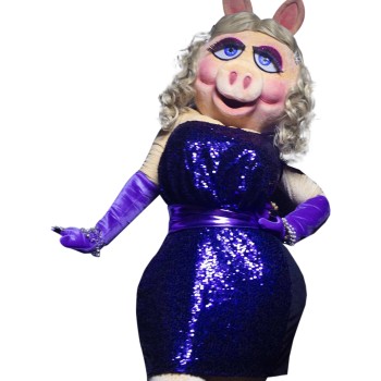 Muppet Piggy's New Sequins Dress Mascot Costume