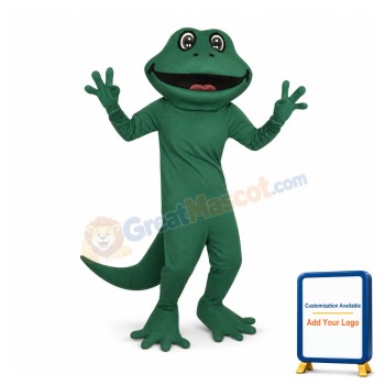 Happy Realistic Frog Mascot Costume
