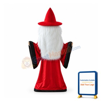 Red Coat Wizard Mascot Costume