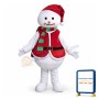 Red Snowman Mascot Costume