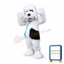 Plush White Dog Mascot Costume