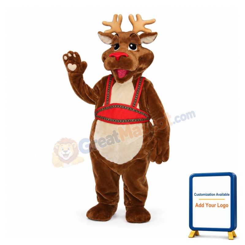 Christmas Reindeer Mascot Costume