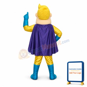 Super Man Hero Mascot Costume