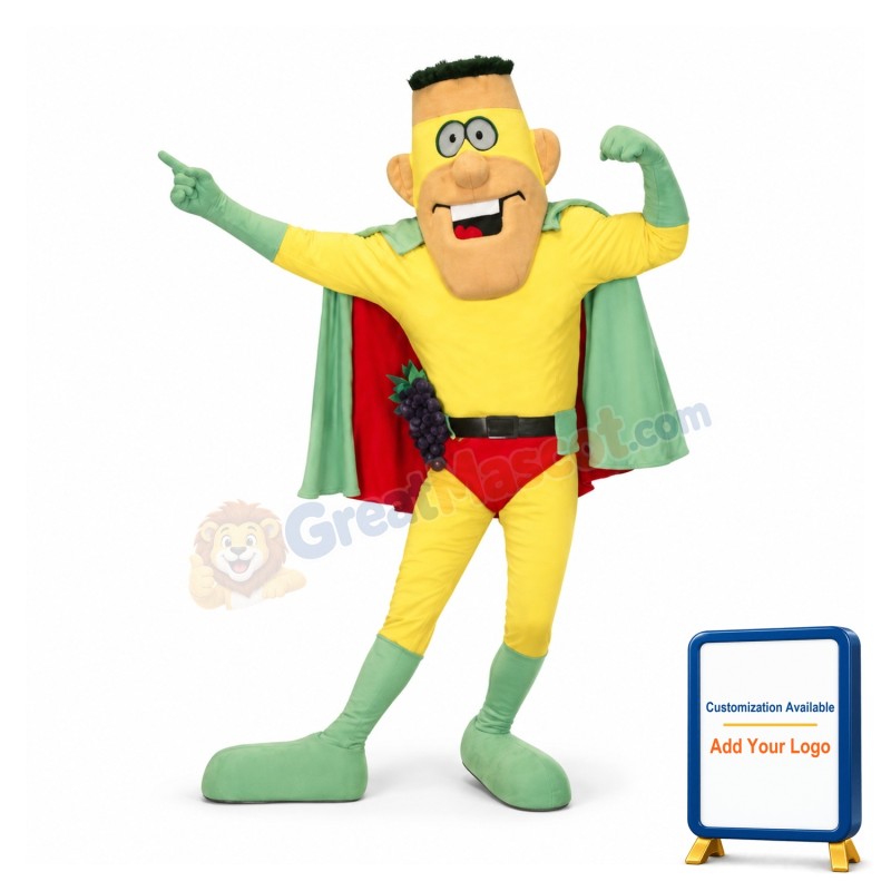 Funny Superman Mascot Costume