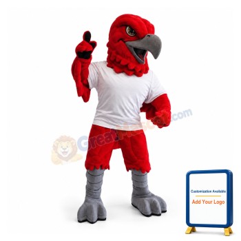 Fierce Red Eagle Mascot Costume