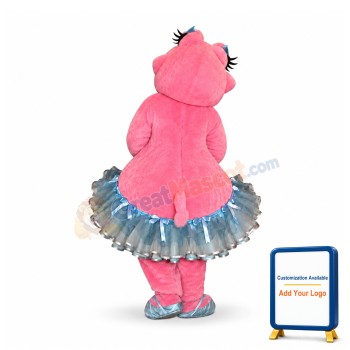 Pretty Pink Hippo Mascot Costume