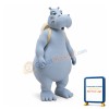 Grey Hippo Mascot Costume