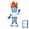 Torch Fire Mascot Costume