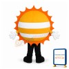 Golden Happy Sun Mascot Costume