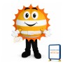 Golden Happy Sun Mascot Costume