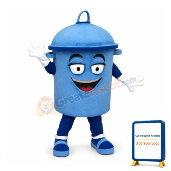 Blue Bin Mascot Costume