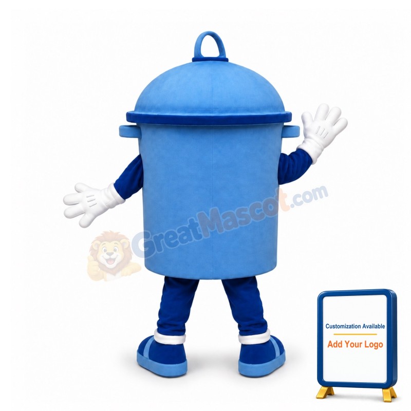 Blue Bin Mascot Costume