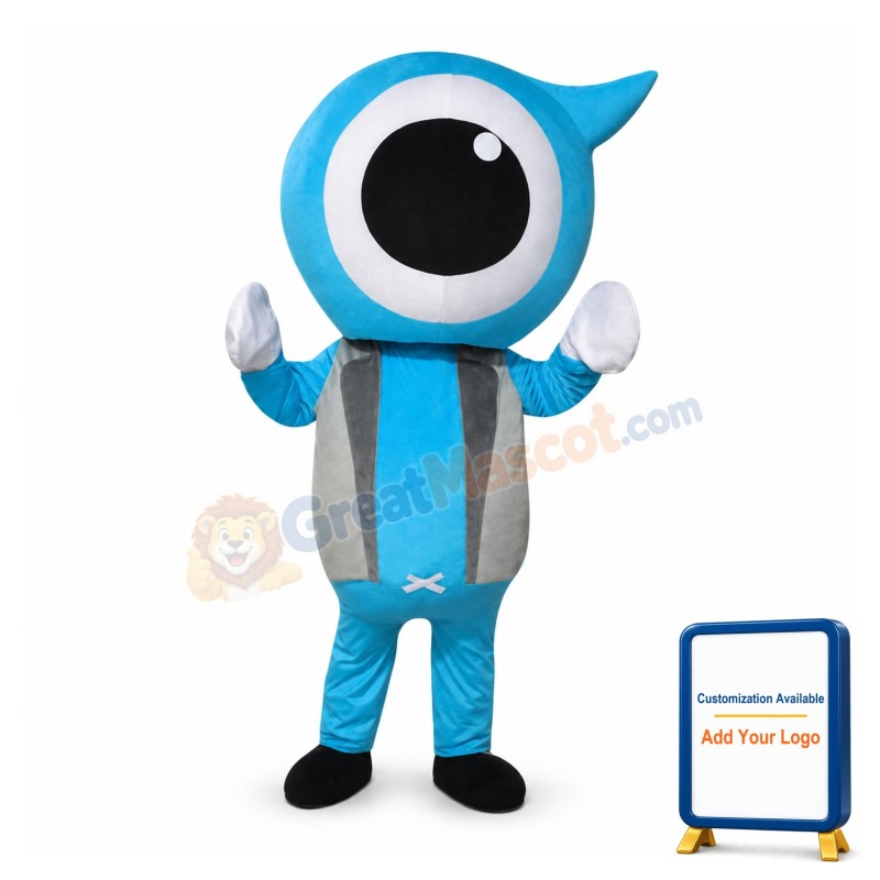 Affordable Blue Eyeball Mascot Costume