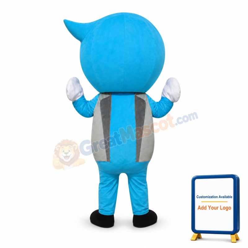 Blue Eyeball Mascot Costume