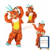 Orange Dragon Mascot Costume