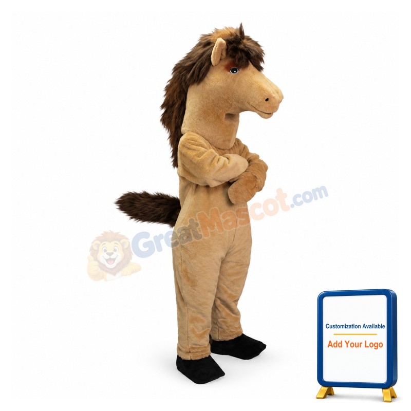 Brown Mustang Horse Mascot Costume