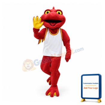 Sport Red Frog Mascot Costume