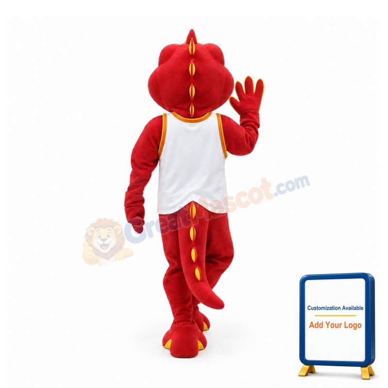 Sport Red Frog Mascot Costume