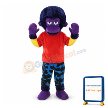 Purple Orangutan Mascot Costume