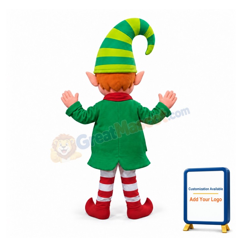 Happy Christmas Elf Mascot Costume