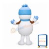 Blue Christmas Snowman Mascot Costume