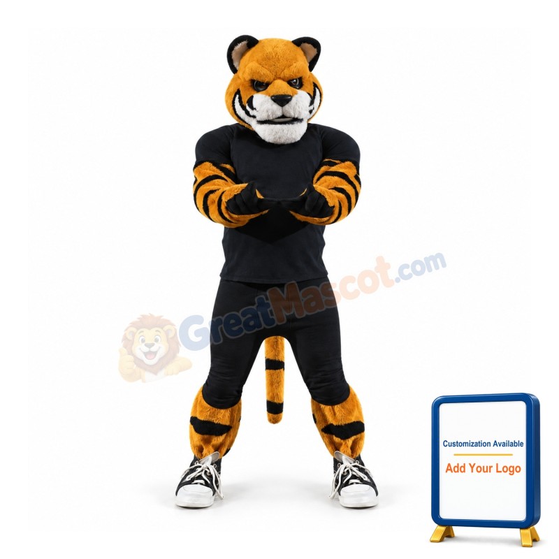Power Sport Tiger Mascot Costume