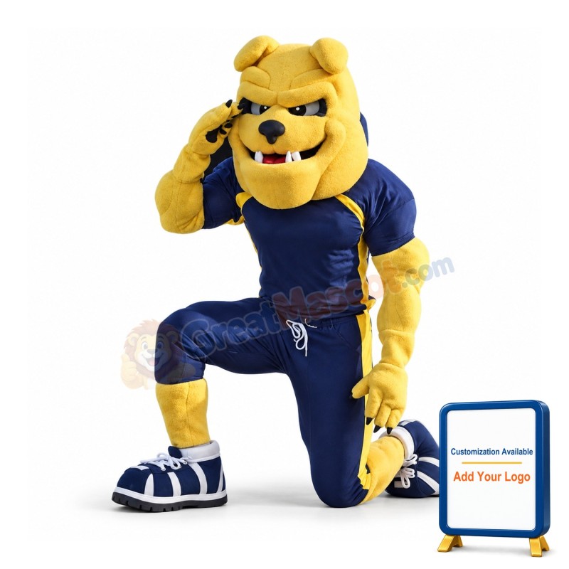 Power Sport Bulldog Mascot Costume