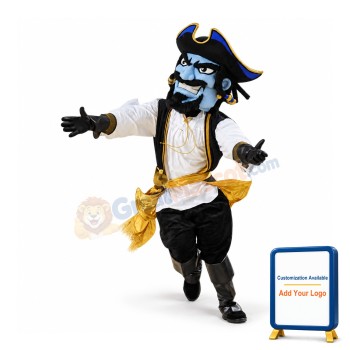 Blue Pirate Mascot Costume