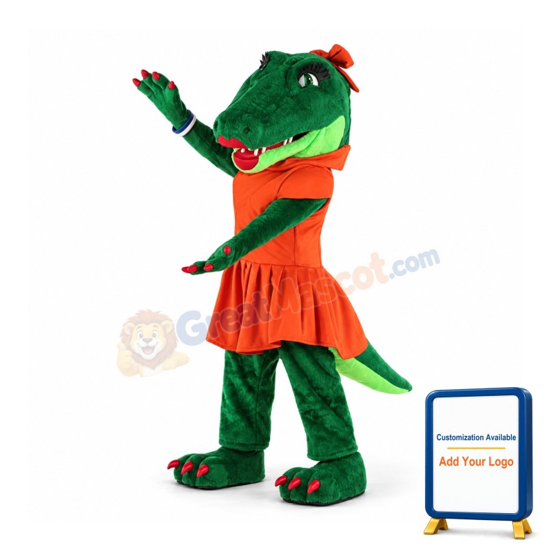 Beautiful Gator Mascot Costume