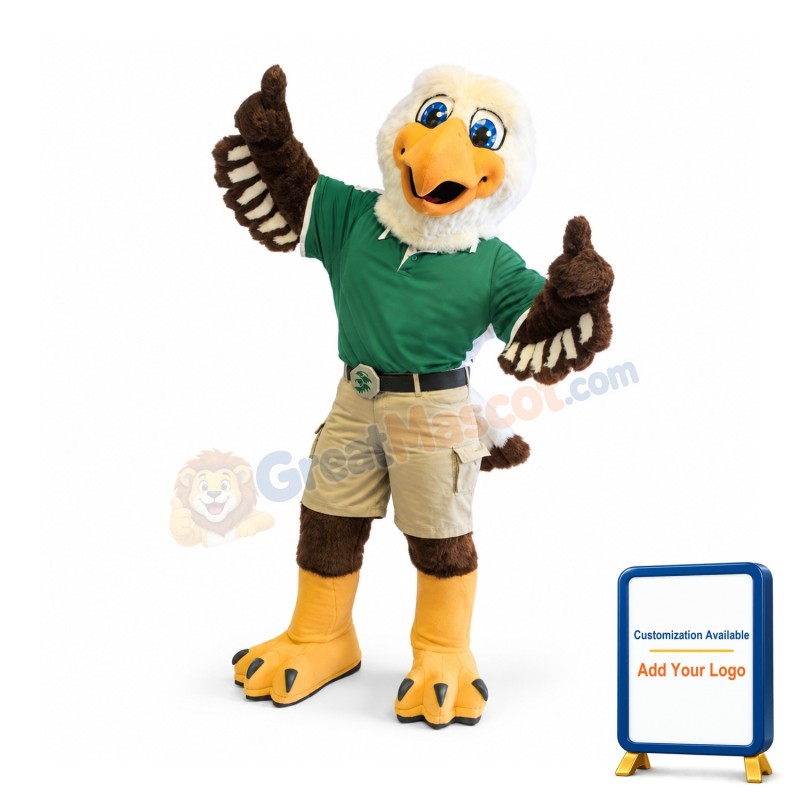 Friendly College Eagle Mascot Costume