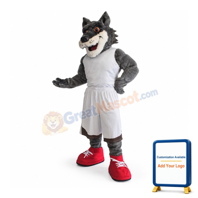 Power Sport Wolf Mascot Costume