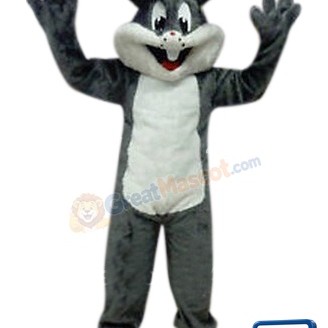 Affordable Easter Grey Bunny Mascot Costume