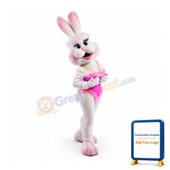 Happy Bunny Girl Mascot Costume
