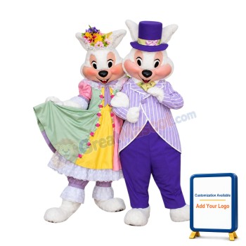 Mr. & Mrs. Easter Bunny Mascot Costume