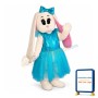 Blue Dress Bunny Mascot Costume
