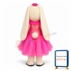Pink Dress Bunny Mascot Costume