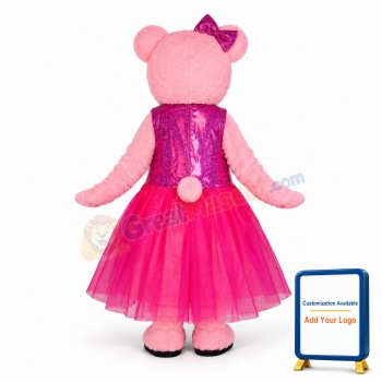 Beautiful Pink Bear Mascot Costume