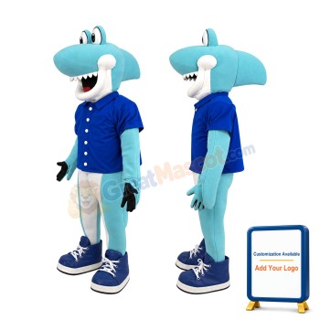 Cute Shark Mascot Costume