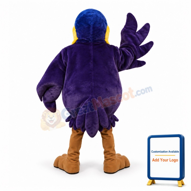 Purple Parrot Mascot Costume