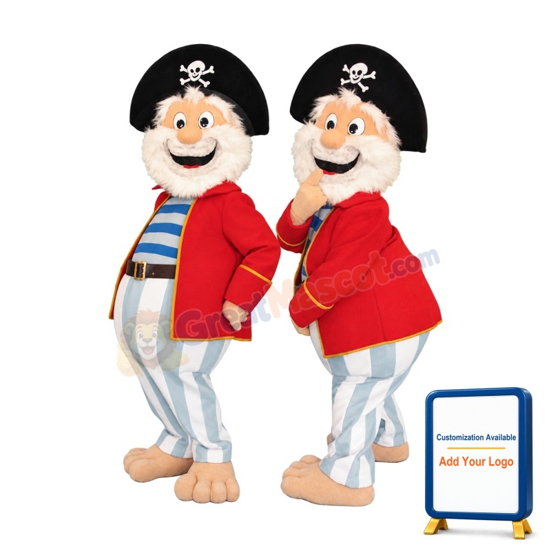 Kind Old Pirate Mascot Costume