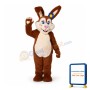 Brown Bunny Girl Mascot Costume