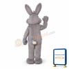 Grey Bunny Girl Mascot Costume